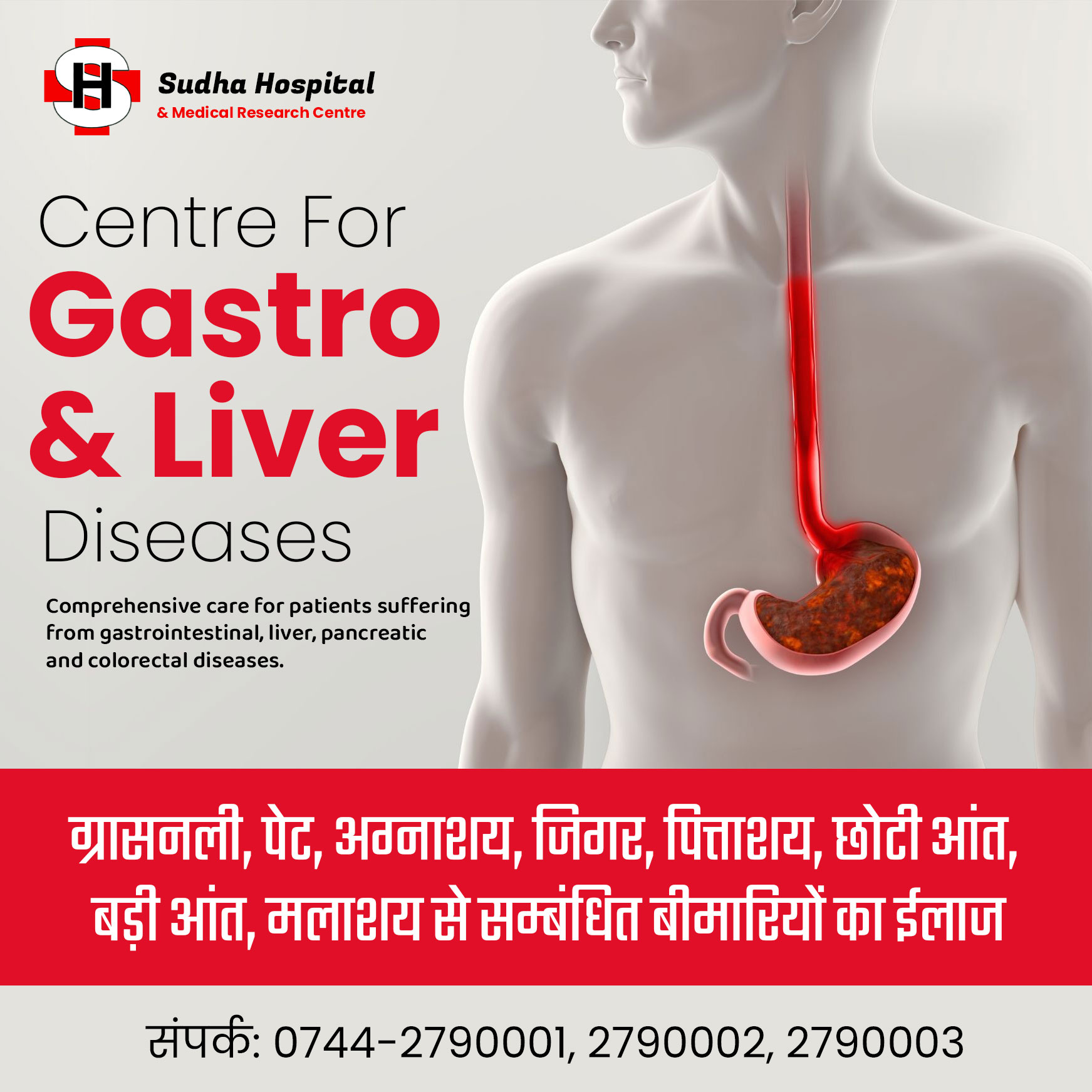 Gastro Clinic in Kota | Sudha Hospital & Medical Research Centre