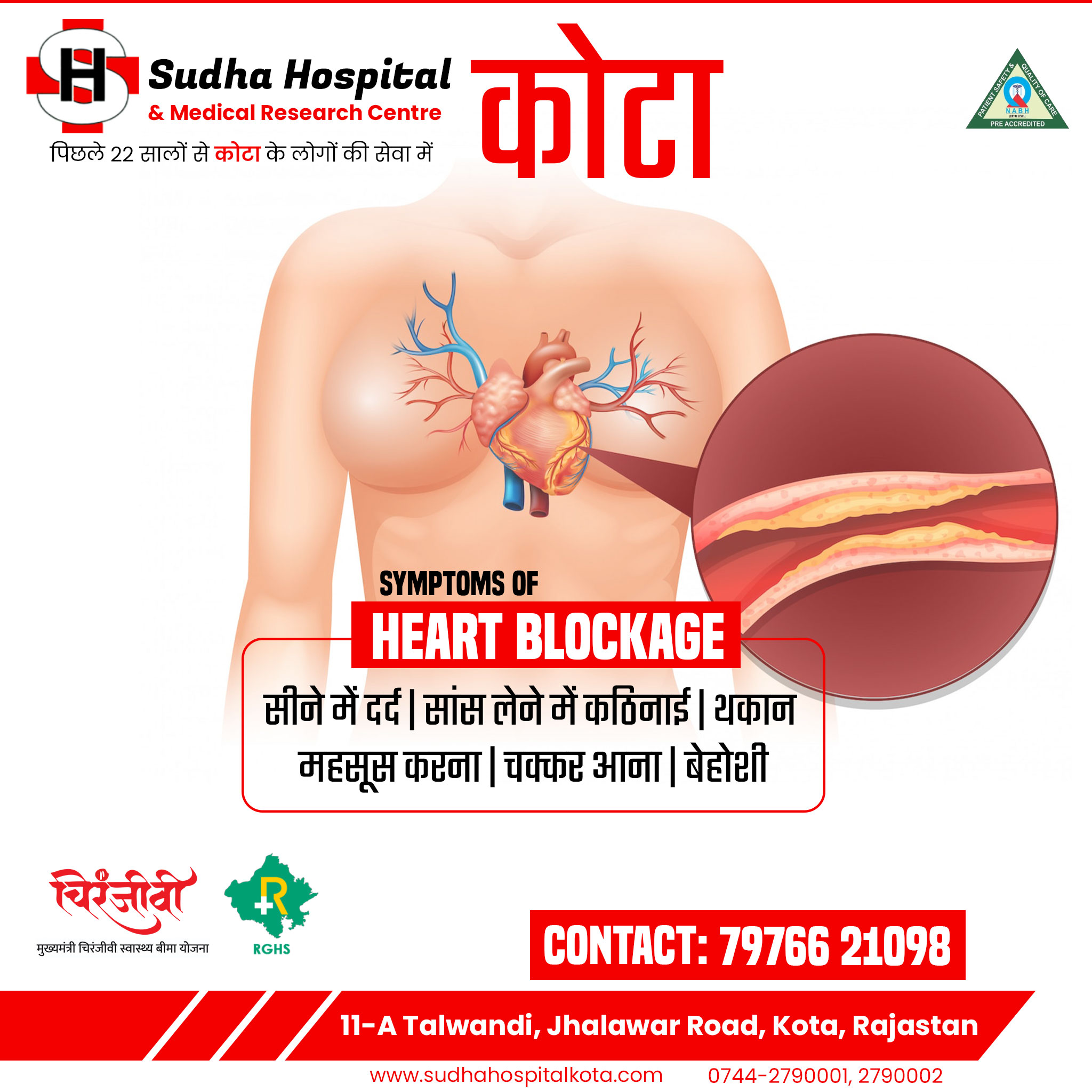Heart Blockage Symptoms | Sudha Hospital & Medical Research Centre